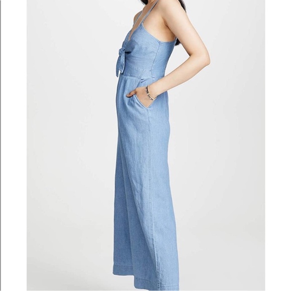 Splendid Tie-front Denim Jumpsuit - Picture 5 of 16